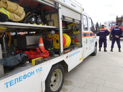 Мощь пожарной спецтехники показали сотрудники ГКУ МО «Мособлпожспас» Новости Рузы 