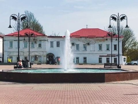 На площади Партизан в Рузе забил фонтан Новости Рузы 